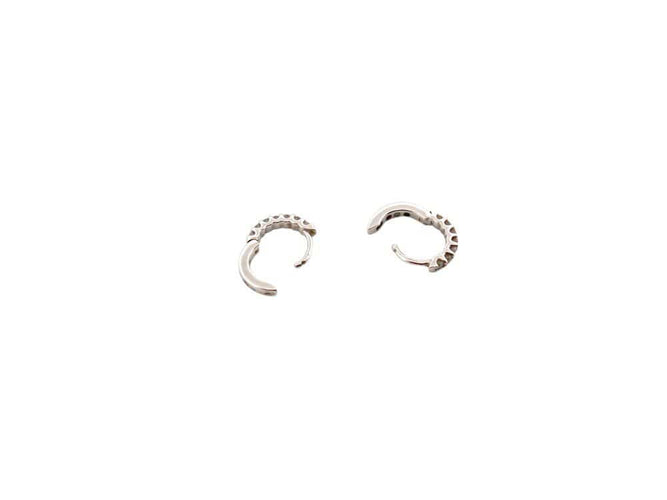 Boucles d'oreilles deux mono boucle d'oreille juliette j0485w 10mm en or blanc & diamants 58 Facettes 266850