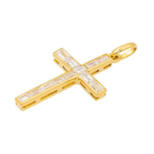Pendentif Pendentif Croix Or jaune Diamant 58 Facettes 4268399RV