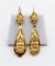 Boucles d'oreilles Dormeuses antique XXL or jaune fleurs finement ciselés (circa 1900) 58 Facettes A05468