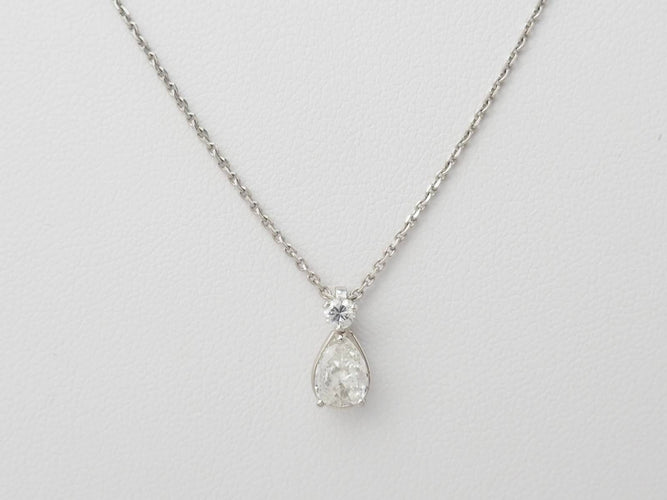 Collier Collier pendentif diamant poire 0,45ct en or blanc 58 Facettes 33409