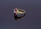 Bague 52.5 Bague Toi & Moi or jaune, rubis taille poire 58 Facettes