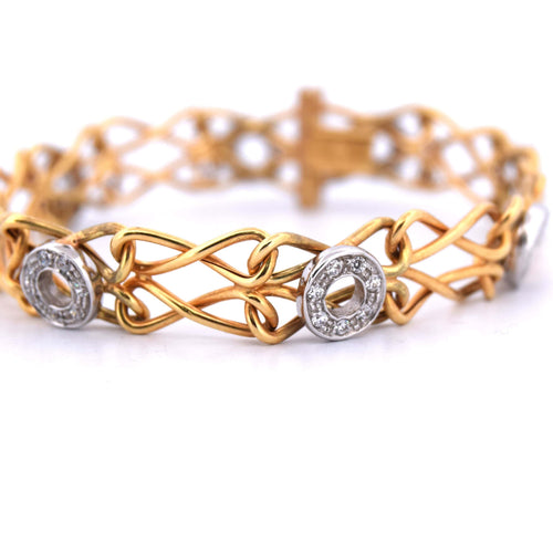 Bracelet BRACELET EN OR JAUNE ET BLANC 18 CARATS 58 Facettes