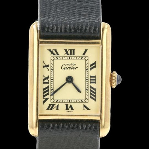 Cartier Pokaż Tank Srebro złocone 