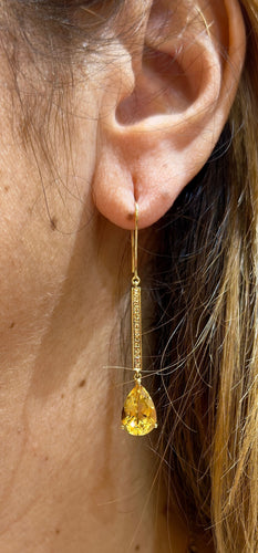 Boucles d'oreilles Boucles d’oreilles pendantes or et pierres naturelles 58 Facettes