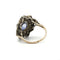Bague 56 Bague - Or jaune argent, saphir et diamants. 58 Facettes 1055