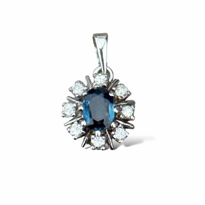 Pendentif Pendentif marguerite saphir diamants 58 Facettes 231