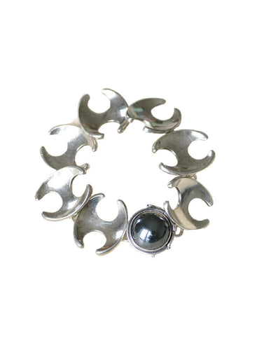 Bracelet Henning Koppel pour Georg Jensen - Bracelet argent fermoir hématite 58 Facettes