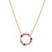 Collier Collier saphirs multi couleurs or rose 58 Facettes