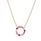 Collier Collier saphirs multi couleurs or rose 58 Facettes
