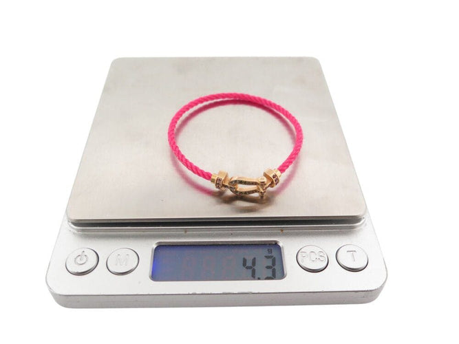 Bracelet bracelet FRED force 10 mm 0b0156 t15 rubis saphir or rose 18 carats 58 Facettes 269168