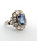 Bague Bague en or blanc avec saphir Celyon et diamants taille Ancienne Mine 58 Facettes