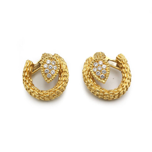 Boucles d'oreilles Boucles D'Oreilles Serpent Bohème, Motif S, or jaune 750 diamants 58 Facettes 1281