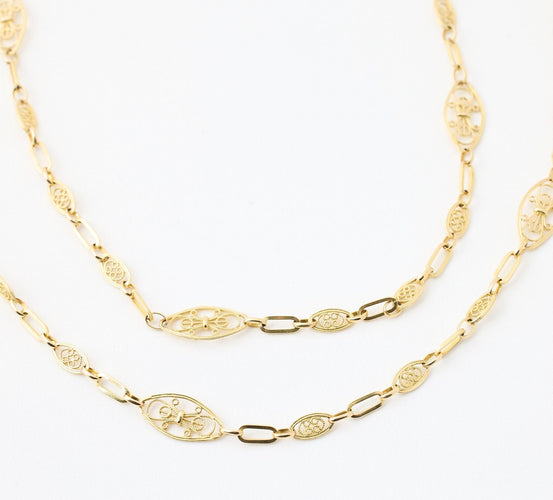 Collier Sautoir vers 1900 58 Facettes