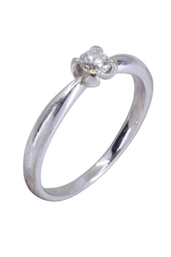 Bague 50 Bague solitaire or blanc diamant 58 Facettes 094281