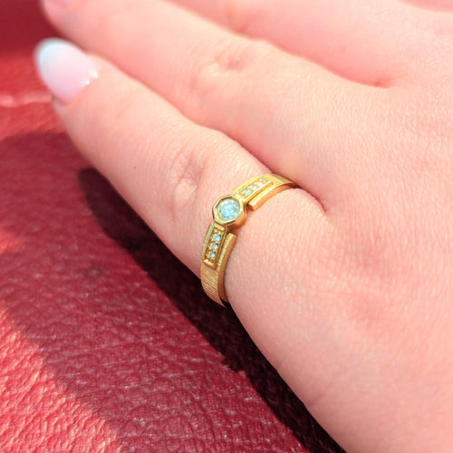 Bague 52 Bague or jaune et diamants 58 Facettes 30097