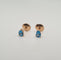 Boucles d'oreilles Boucles d'oreilles or rose serties de topazes 58 Facettes