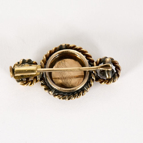 Broche Broche miniature en Or jaune et Argent 58 Facettes LAN1485