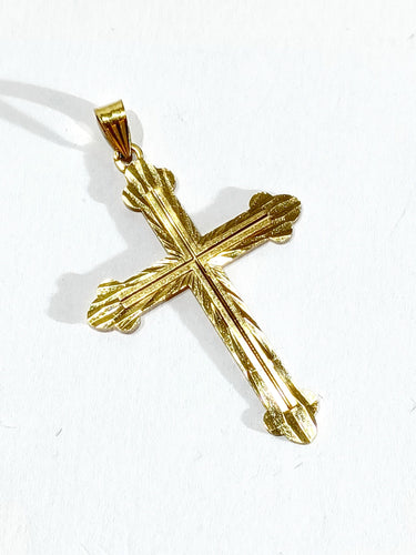 Pendentif Pendentif croix or rose 58 Facettes