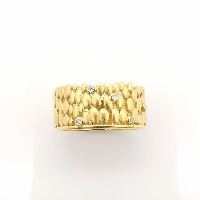 Anillo de oro amarillo con diamantes