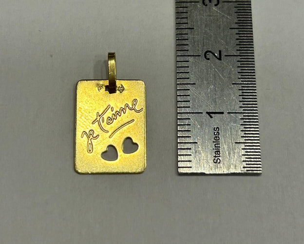 Pendentif Pendentif or jaune je t'aime 58 Facettes LP245/3