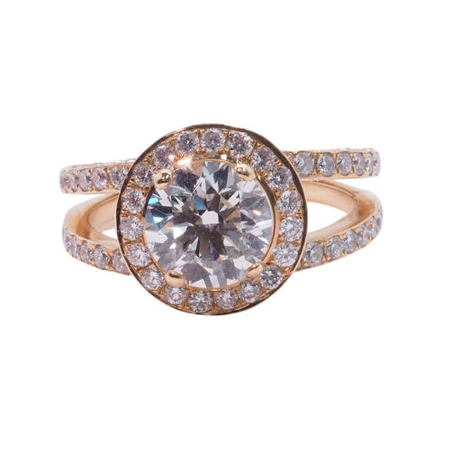 Bague Bague solitaire or jaune diamants 58 Facettes 4337