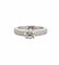 Bague 52 Solitaire en diamants sur monture or blanc 18 carats 58 Facettes