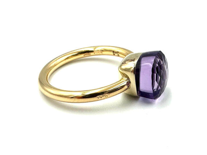 Bague 54 POMELLATO - bague Nudo Petit 2 ors et améthyste 58 Facettes