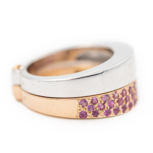 Bague 53 O.J. Perrin Bague  Or rose, Or blanc Saphir 58 Facettes 2112647CN