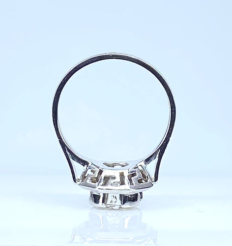 Bague 57 Bague or blanc, diamant 1,95 carat, époque ART DECO 58 Facettes AB654