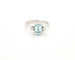 Bague Bague en or blanc avec topaze de 0,90 ct et diamants 58 Facettes 12218