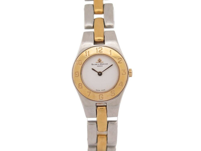 Montre montre baume & mercier linea mv045203 quartz 22mm or acier en 58 Facettes 267874