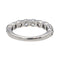 Bague 53 Bague Demi alliance Or blanc Diamant 58 Facettes 3655470CN