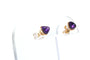 Boucles d'oreilles Boucles d'oreilles contemporaines en or jaune 18 carats serties d'améthystes 58 Facettes 21831