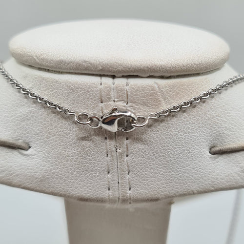 Collier Chaine or blanc 18 carats 58 Facettes