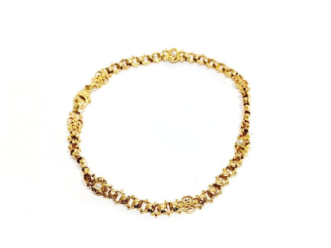 Bracelet Bracelet en or rose et perles 58 Facettes