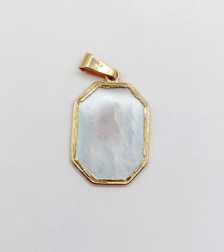 Pendentif Émile Dropsy - Médaille religieuse Art déco en or rose 18k et nacre 58 Facettes A06572