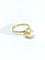 Bague 53.5 Bague or jaune et perle 58 Facettes