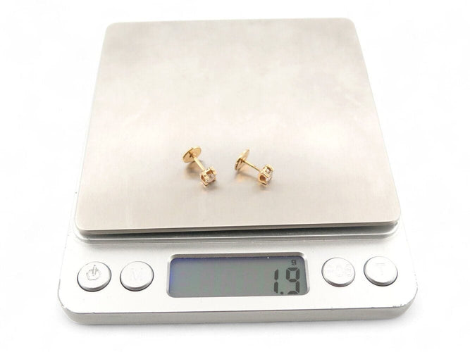 Boucles d'oreilles boucles d'oreilles puces CARTIER c en or rose diamant 0.48ct s 58 Facettes 270984