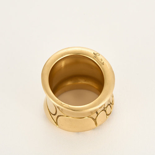 Bague 51 POMELLATO - Bague en or rose représentant des écailles de crocodile sertie de diamants 58 Facettes