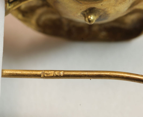 Boucles d'oreilles Boucles d'oreilles antiques en or jaune corail 58 Facettes 7652