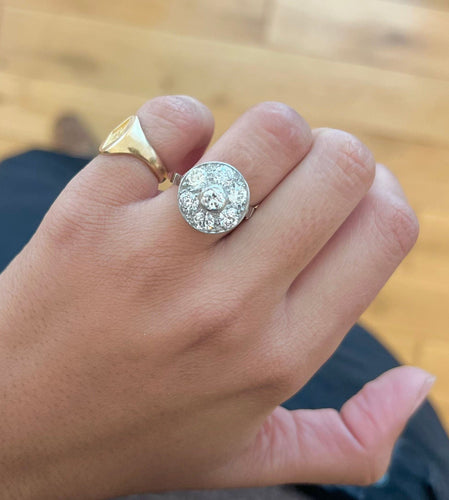 Bague 57 Bague or blanc et diamants 58 Facettes