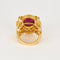 Bague 63 Importante bague or jaune et imposant rubis cabochon 58 Facettes ALGU31