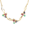 Collier Collier ras-de-cou vintage en or jaune 14 carats orné de diamants, d'émeraudes, de saphirs et de rubis 58 Facettes 159/24T