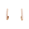 Boucles d'oreilles Paire de petites créoles en or rose, diamants. 58 Facettes 34292