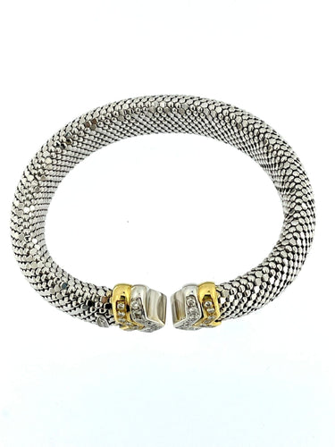 Bracelet Bersani Bracelet modèle Cuff flexible en or  avec diamants 58 Facettes