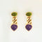 Boucles d'oreilles BULGARI – Pendants d’oreilles Péridots Améthystes 58 Facettes