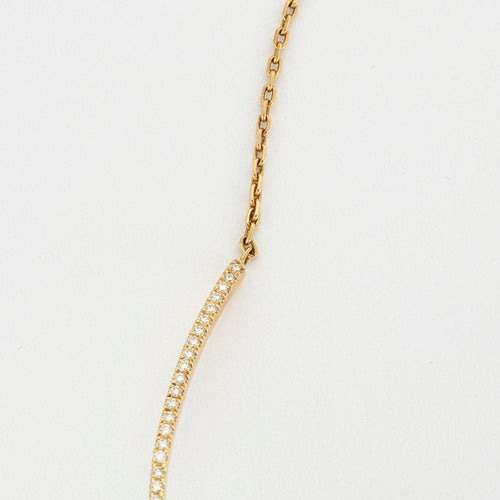 Collier Collier pavé de diamants or jaune 58 Facettes