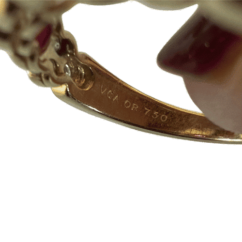 Bague 53 VAN CLEEF & ARPELS - Bague - en or jaune, diamants et rubis 58 Facettes