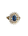 Bague 52.5 Bague en or jaune saphir et diamants 58 Facettes