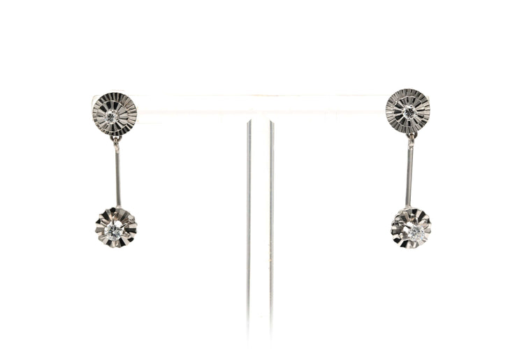 Boucles d'oreilles Boucles d'oreilles Art Déco or blanc, diamants (+-0.36ct) 58 Facettes B738
